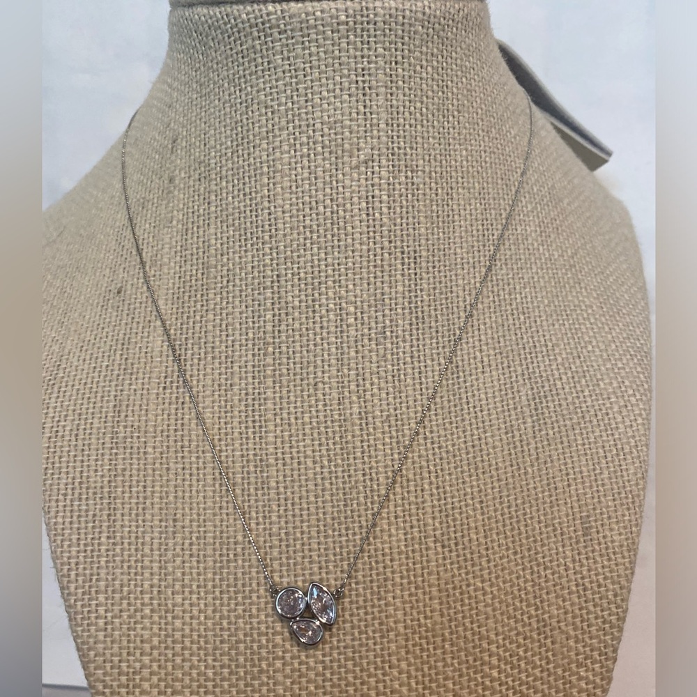 Anthropologie delicate charm necklace in silver 16” chain